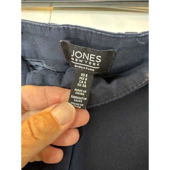 Jones New York Grace Ankle Pants Size 6 Women's Slim Fit Navy Blue - Picture 6 of 14